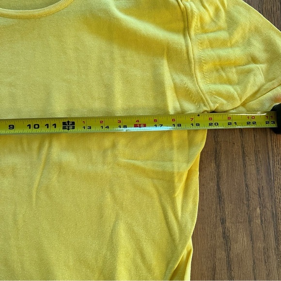 Sophisticates Pendleton Petite Medium Yellow Short Sleeve Top Vintage Cotton - Picture 6 of 7